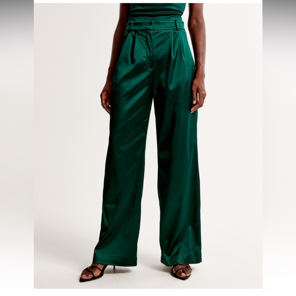 Blue Satin Trousers